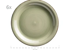 Tafelservice, Steingut Lumaca Olivgrün