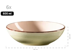 Tafelservice, Steingut Lumaca Olivgrün