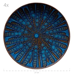 Tafelservice, Steinzeug Aquamarine