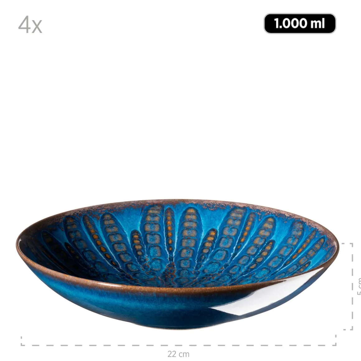 Tafelservice, Steinzeug Aquamarine