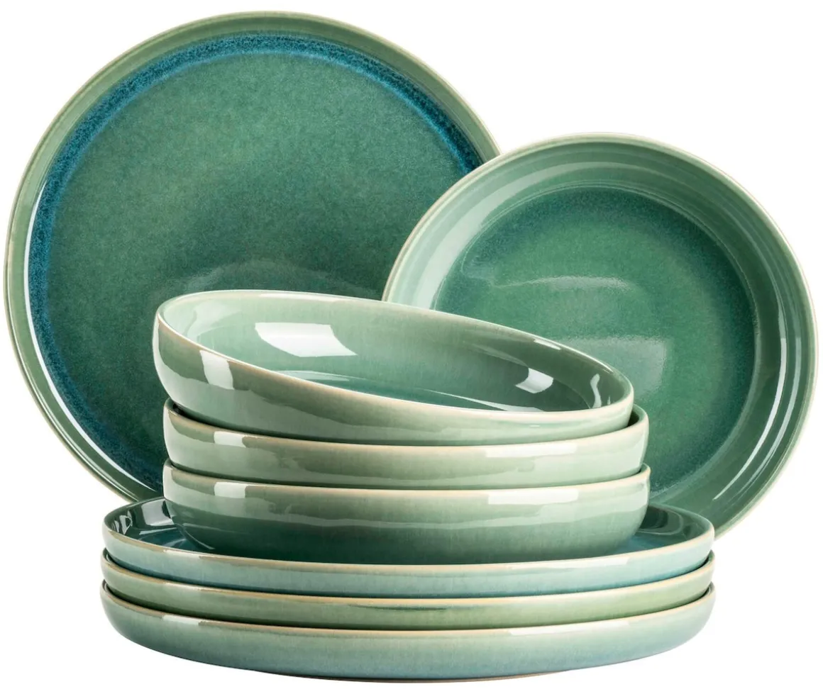 Tafelservice, Steinzeug Elina Uno Grün