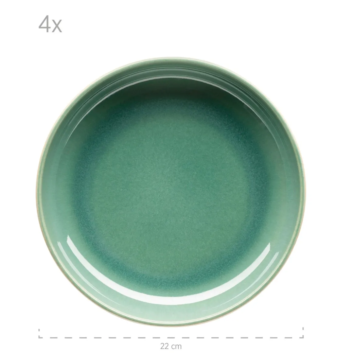 Tafelservice, Steinzeug Elina Uno Grün