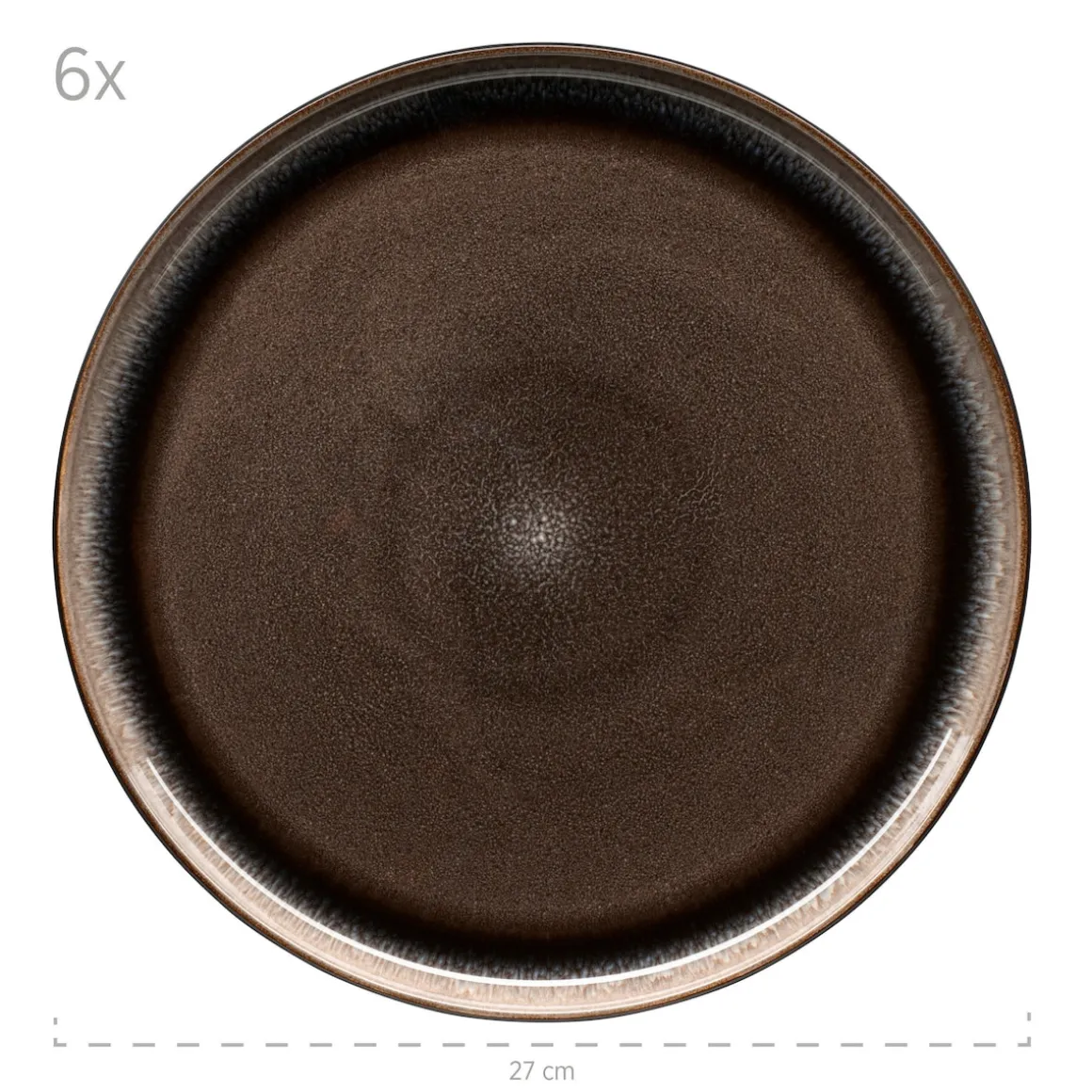 Tafelservice, Steinzeug NIARA Schwarz / Grau