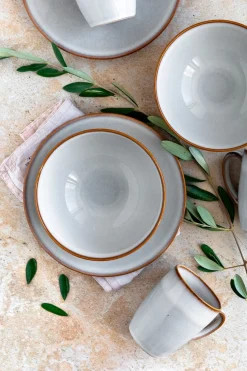 Tafelservice, Steinzeug Smoky's Weiß