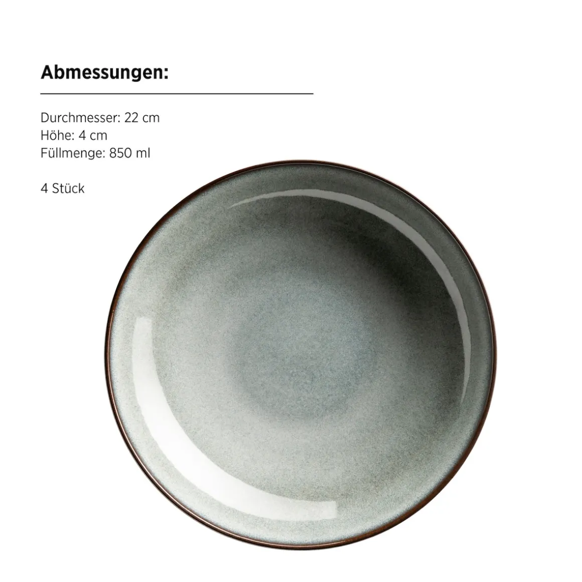 Tafelservice, Steinzeug Smoky's Grün