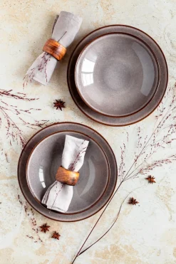 Tafelservice, Steinzeug Smoky's Braun