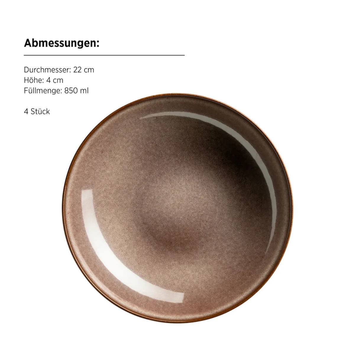 Tafelservice, Steinzeug Smoky's Braun