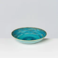 Tafelservice, Steinzeug TIEFER SEE Blau / Grün