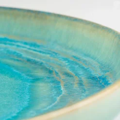 Tafelservice, Steinzeug TIEFER SEE Blau / Grün