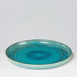 Tafelservice, Steinzeug TIEFER SEE Blau / Grün