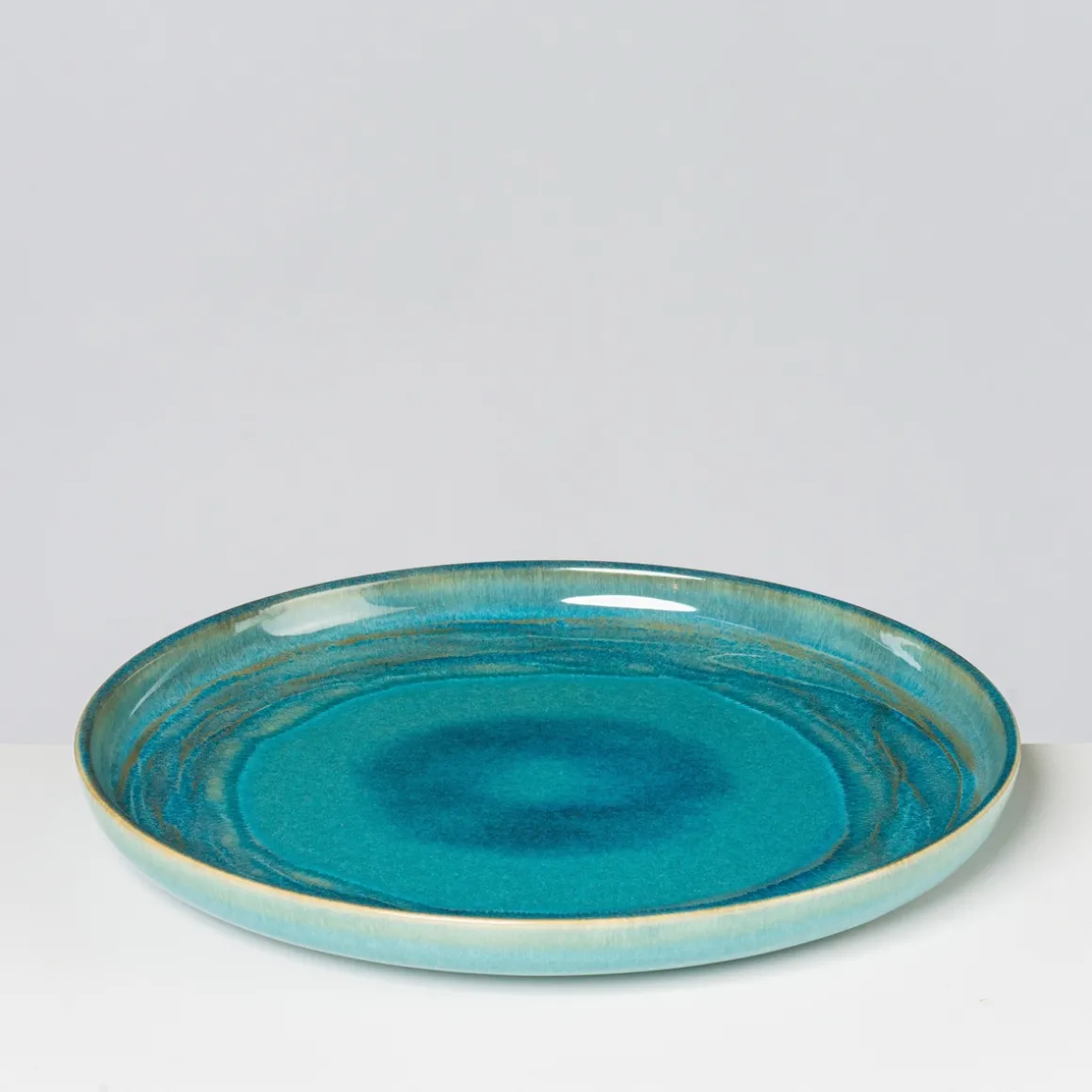 Tafelservice, Steinzeug TIEFER SEE Blau / Grün