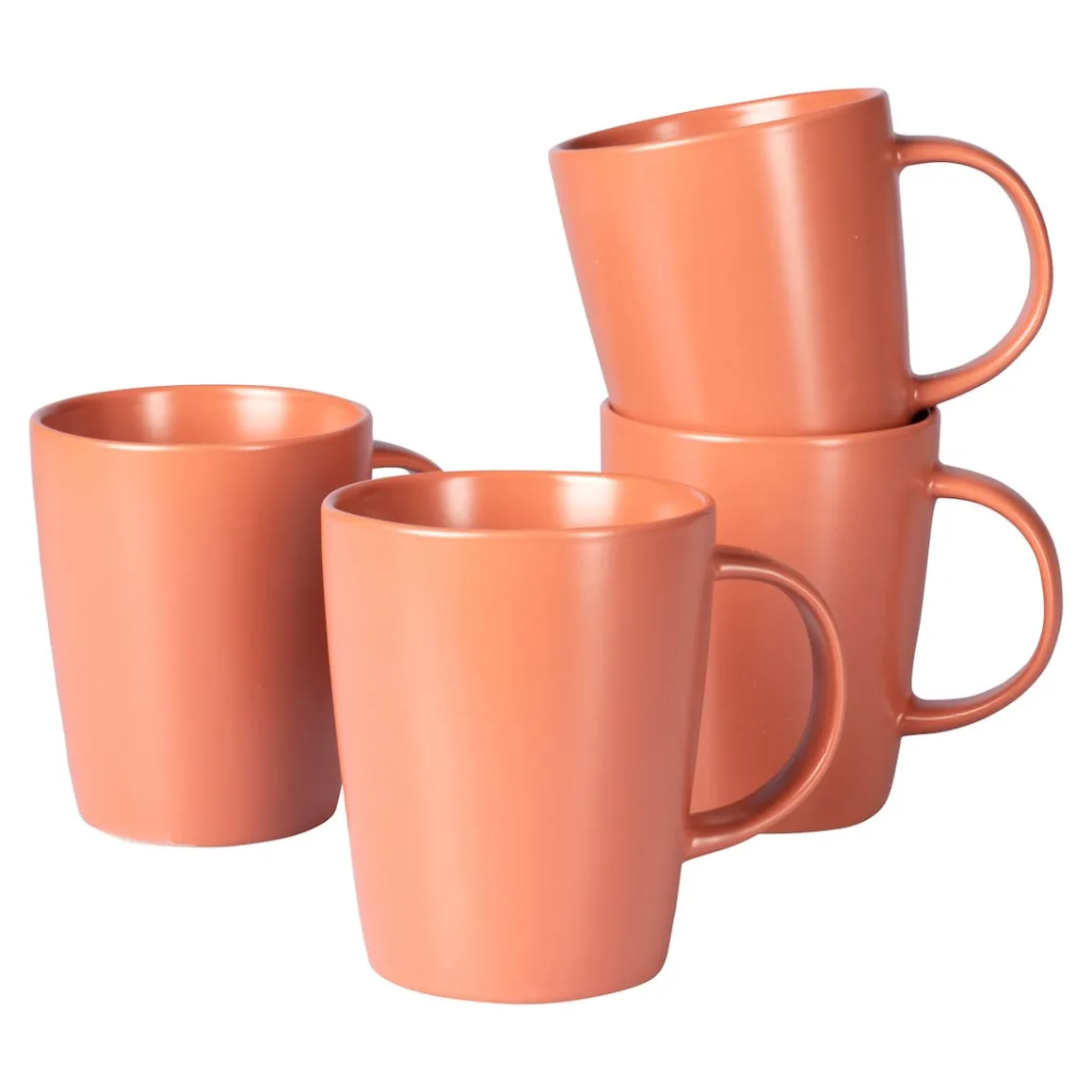 Tassen „Basic“, 4 Stück je 400 ml apricot