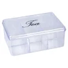 Teebox, transparent mit 6 Fächern