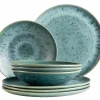 Teller Set, Steinzeug Carellia Blau