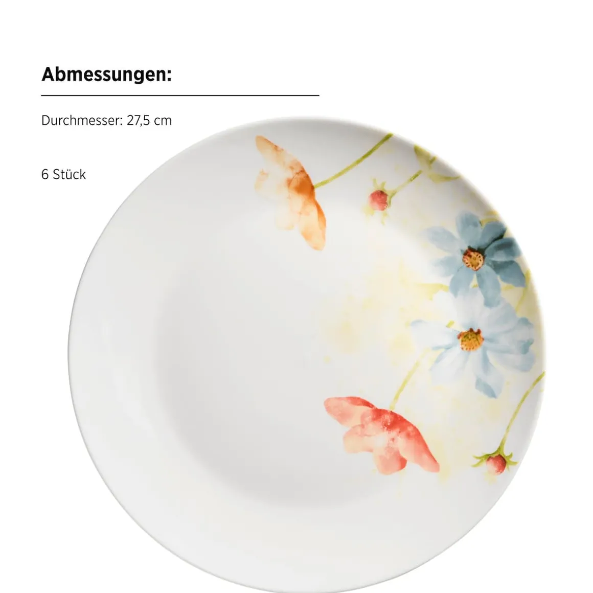 Tellerset, Porzellan Amapola