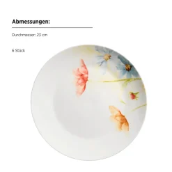 Tellerset, Porzellan Amapola