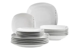 Tellerset, Porzellan Fadilla 6 x Speiseteller, 6 x Suppenteller, 6 x Dessertteller