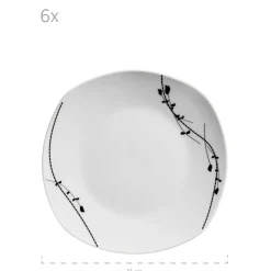Tellerset, Porzellan Londra 6 x Speiseteller, 6 x Suppenteller, 6 x Dessertteller