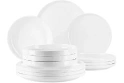 Tellerset, Porzellan Vada Weiß