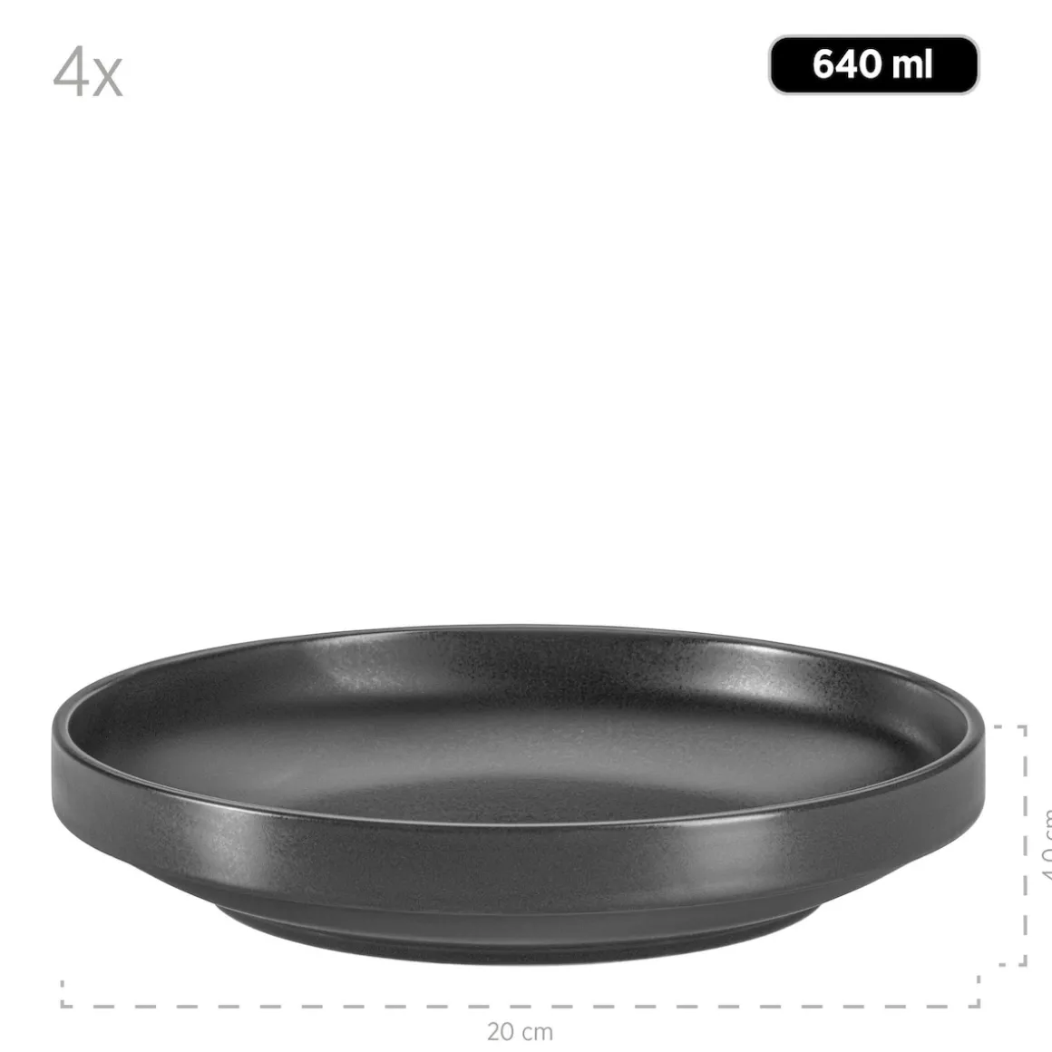 Tellerset, Porzellan Vada Weiß