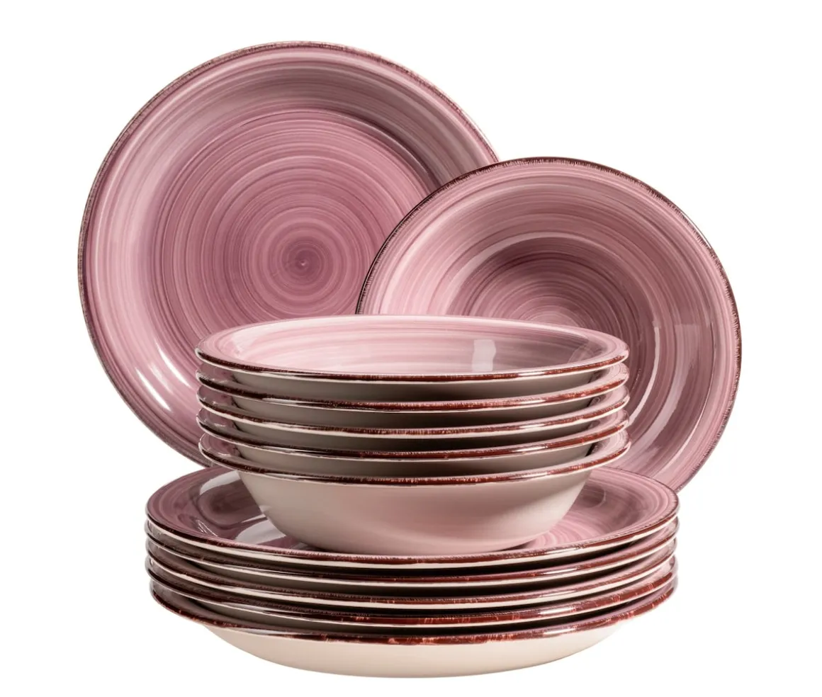 Teller-Set, Steingut Lumaca Berry