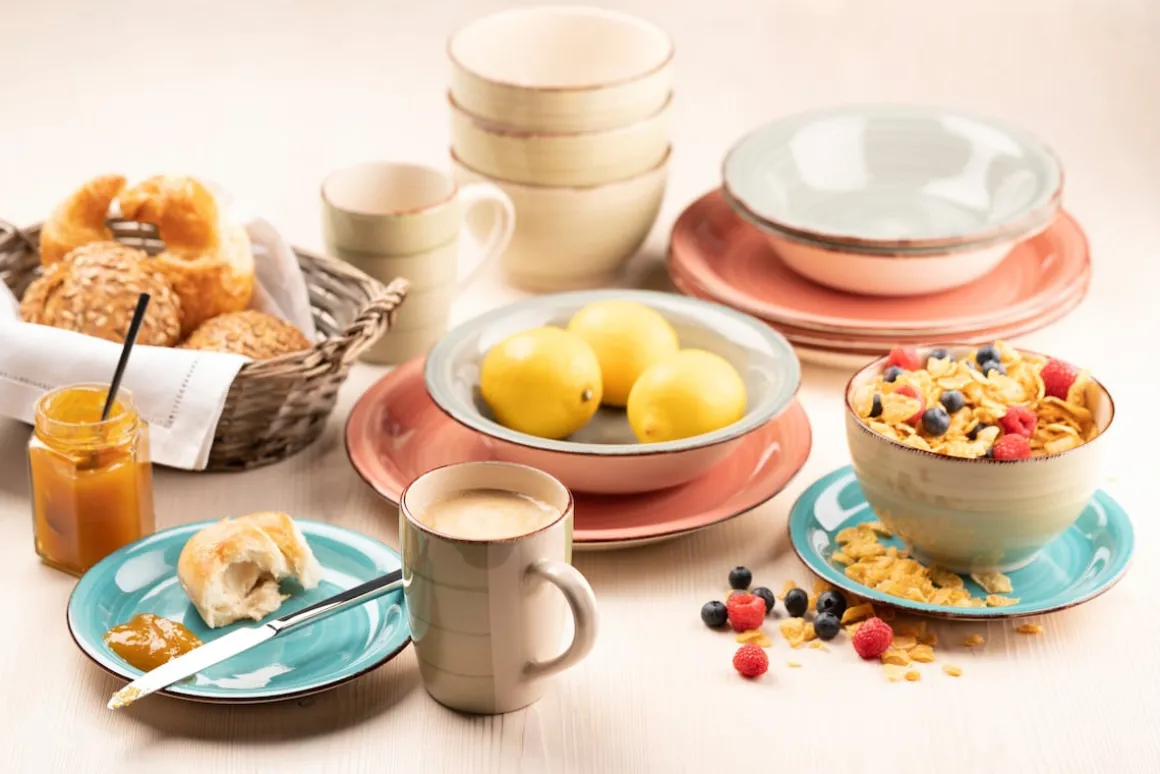 Teller-Set, Steingut Lumaca Dunkelblau