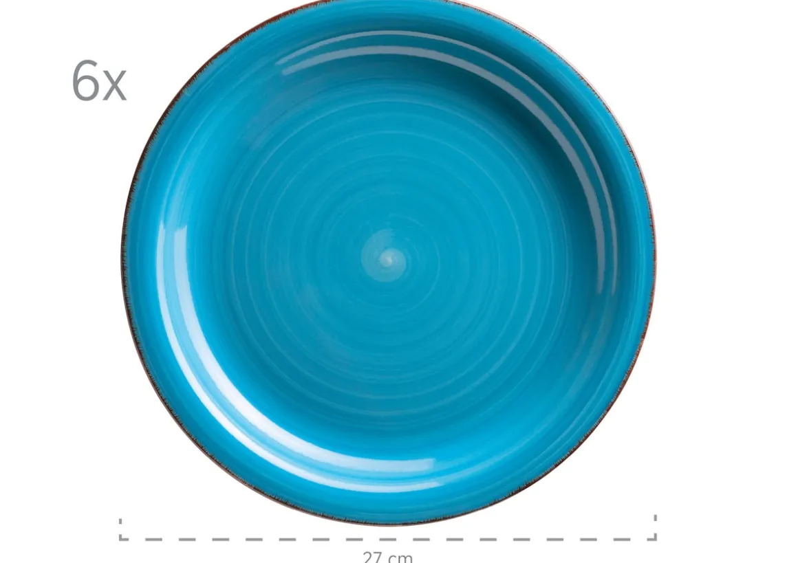 Teller-Set, Steingut Lumaca Dunkelblau