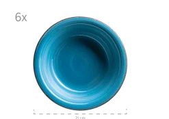 Teller-Set, Steingut Lumaca Dunkelblau