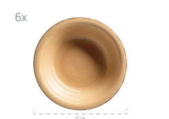 Teller-Set, Steingut Lumaca Rauchblau