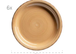 Teller-Set, Steingut Lumaca Koralle