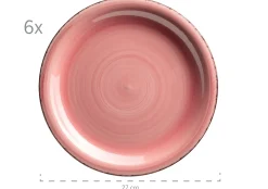 Teller-Set, Steingut Lumaca Koralle