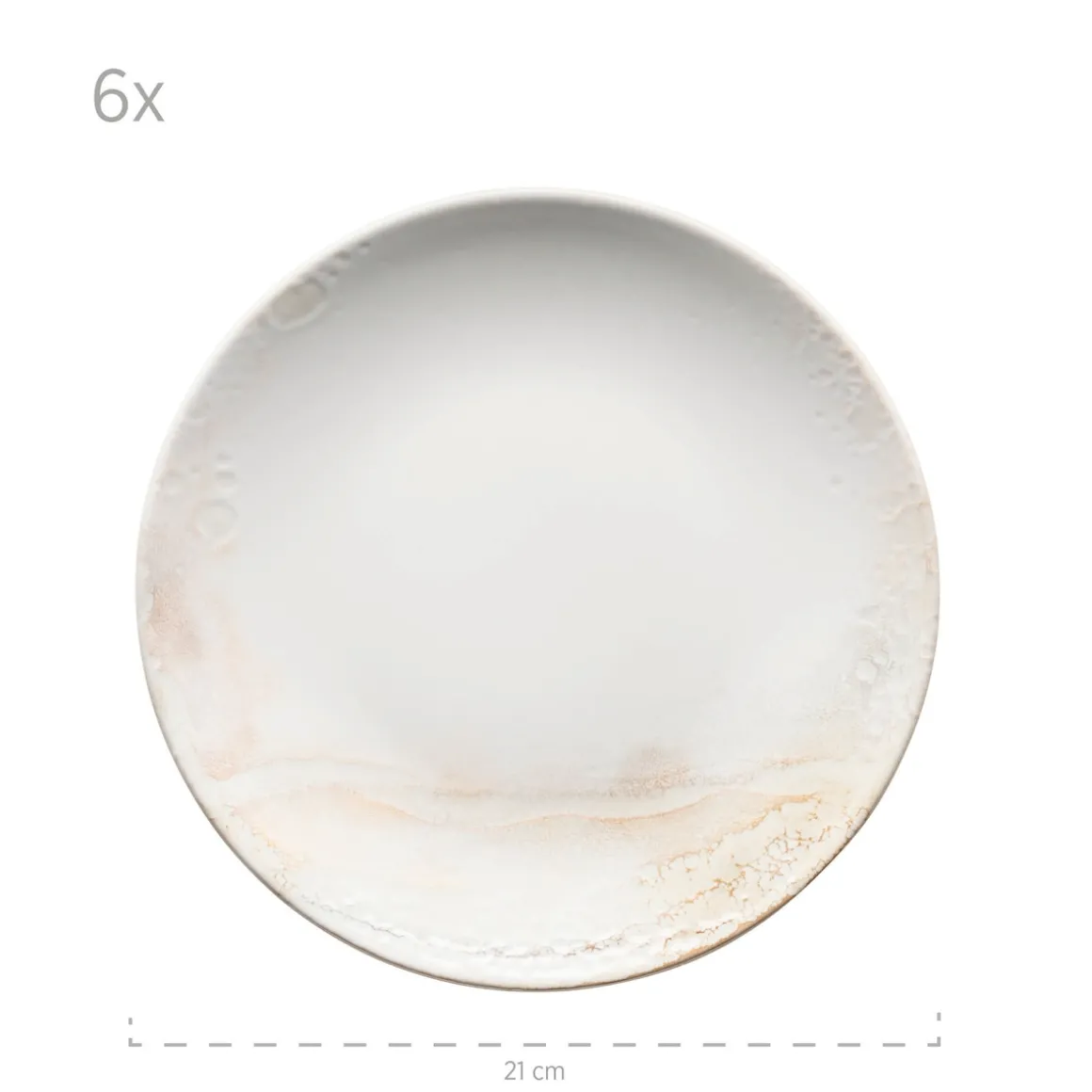 Teller-Set, Steinzeug Ossia 6 x Suppenteller, 6 x Speiseteller, 6 x Dessertteller