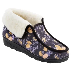 Thermo-Haussschuh "Blumen"