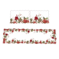 Tischläufer, 140x40 cm & Platzset, 2 Stück „Weihnachtszauber“