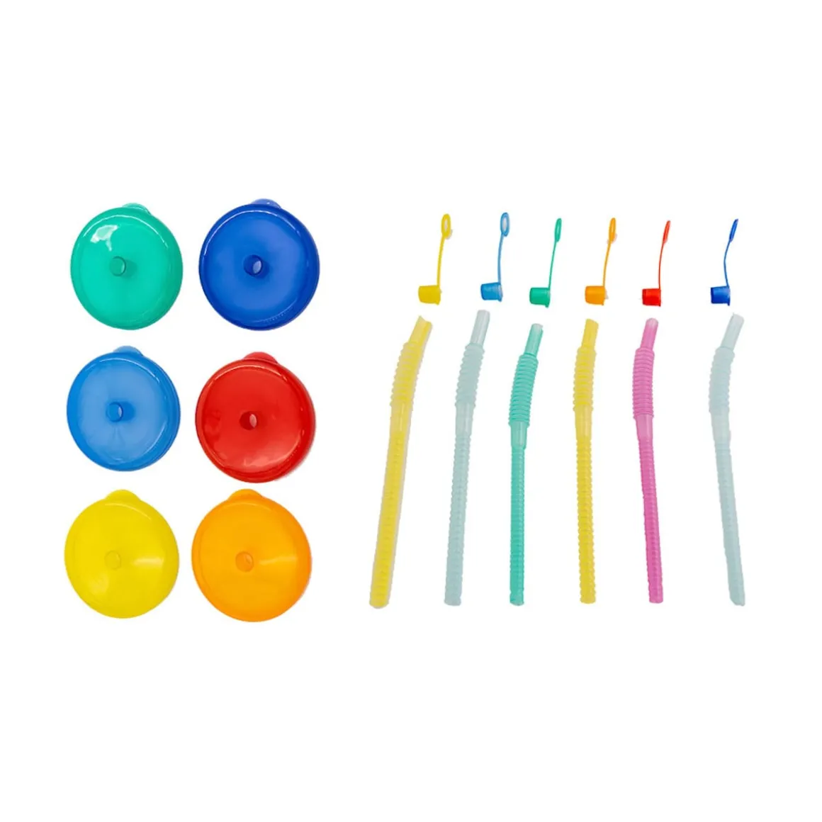 Trinkbecher-Set "Safety" mit Trinkhalm, 6 Stück