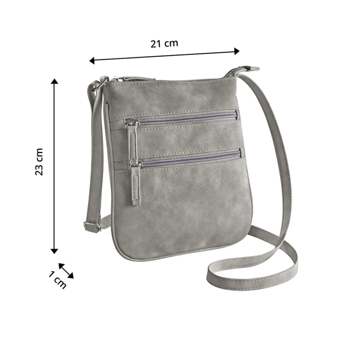 Umhängetasche "Ella" grau