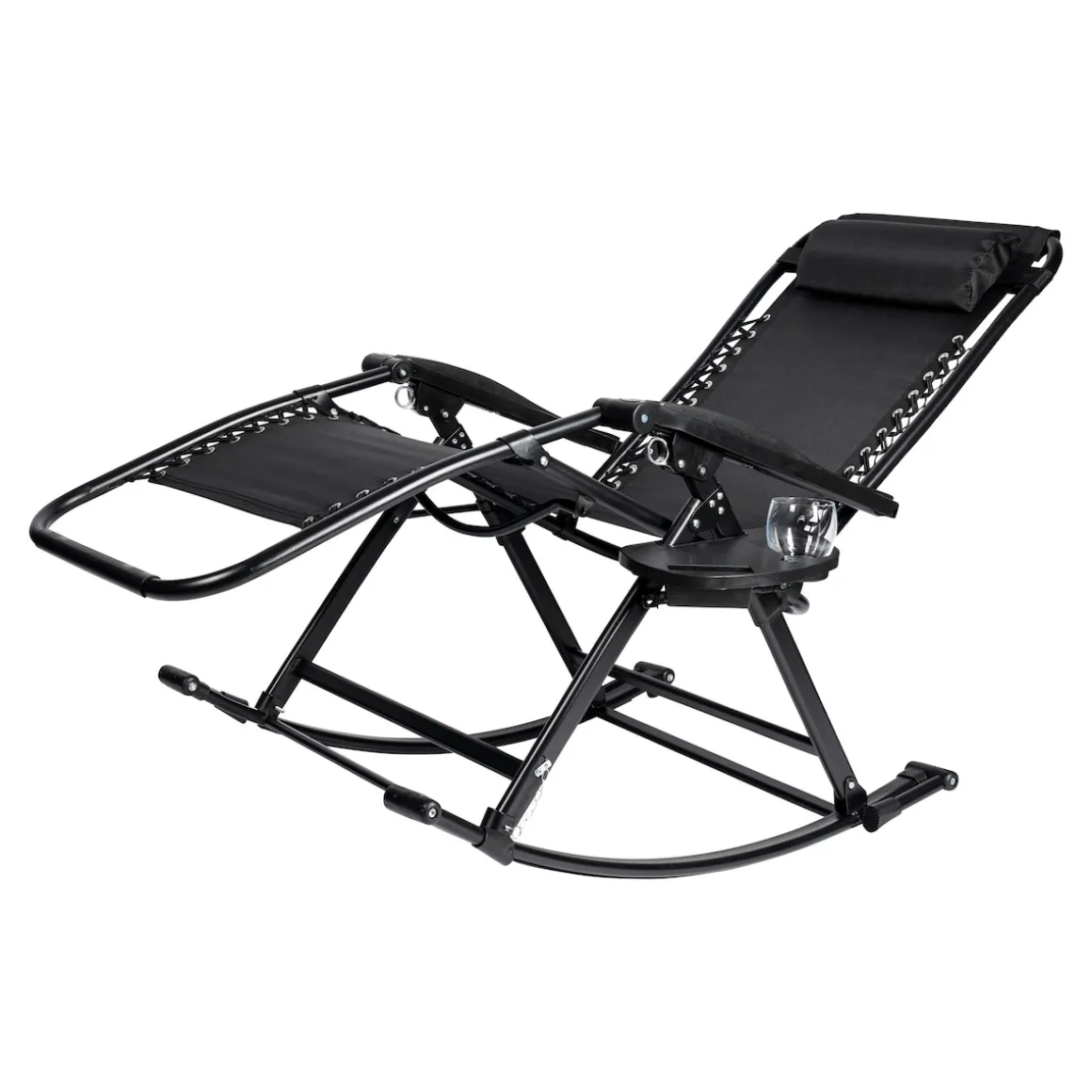 Variabler-Schaukelstuhl "Ergo" mit Liegefunktion, Fußstütze und verstellbarem Kissen