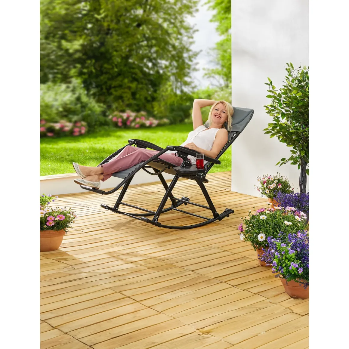 Variabler-Schaukelstuhl "Premium" grau