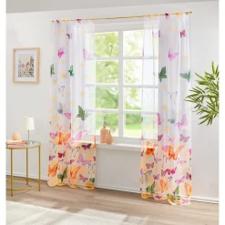 Vorhangschal „Schmetterling“, 2 Stück