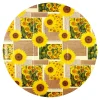 Wachstuch-Tischdecke "Sonnenblumen" Ø140 cm