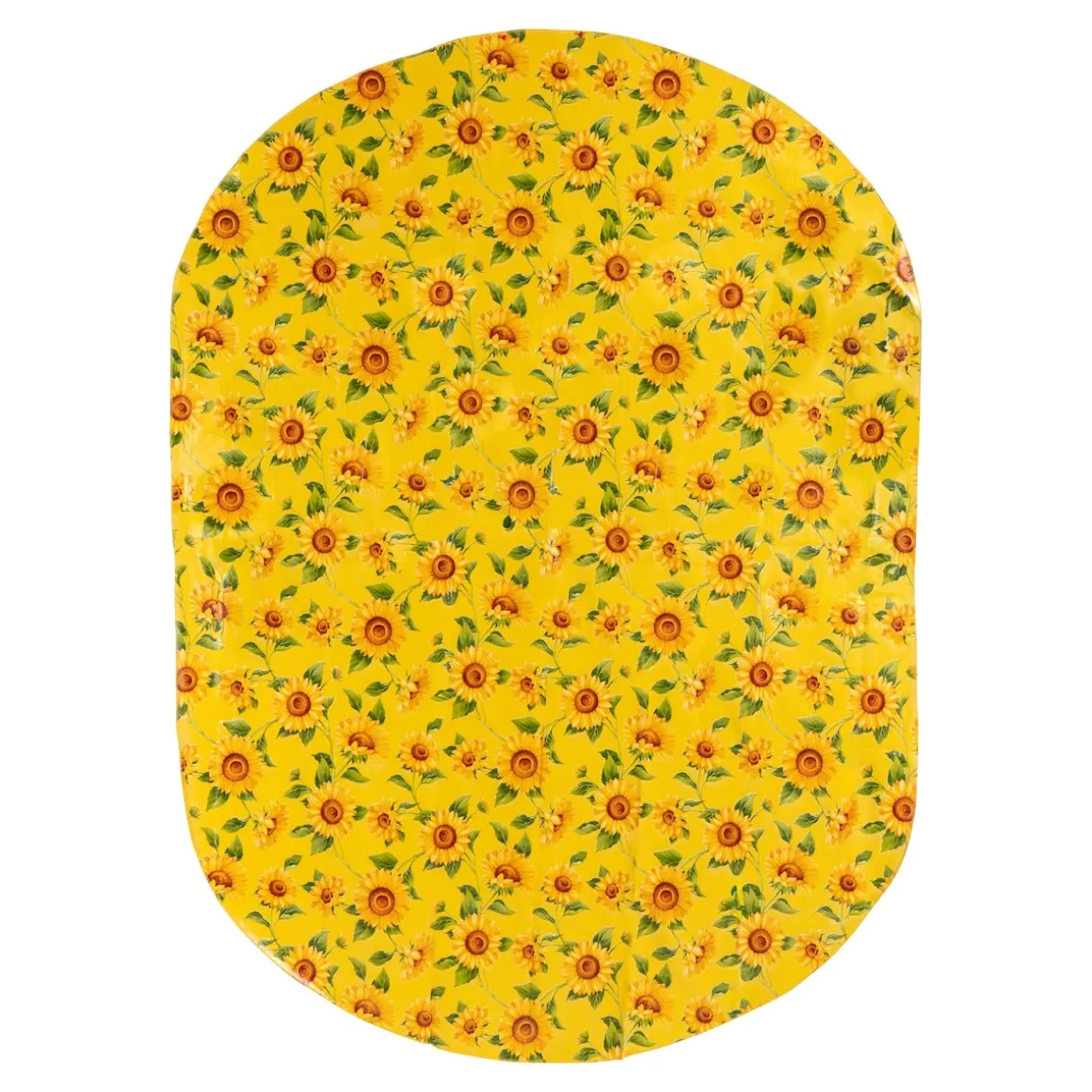 Wachstuch-Tischdecke "Sonnenblume" 220x160 cm, oval