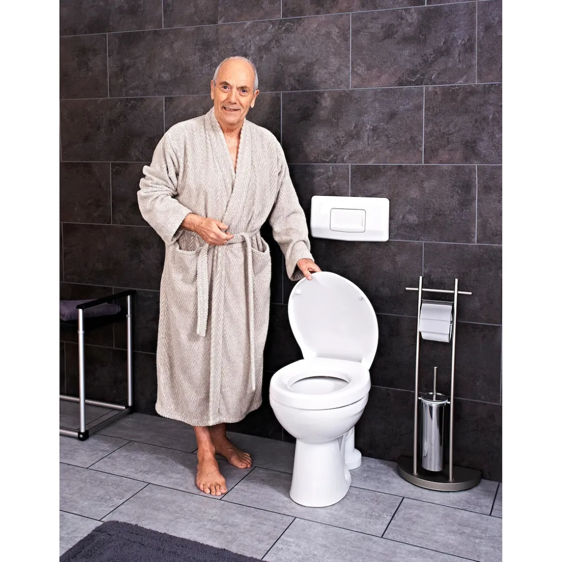 WC-Erhöhung mit Absenk-Automatik