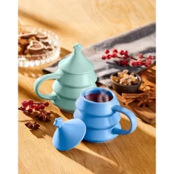 Weihnachtstasse „Tannenbaum“ mit Deckel, 270 ml grün