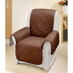 Wende-Sesselschoner braun