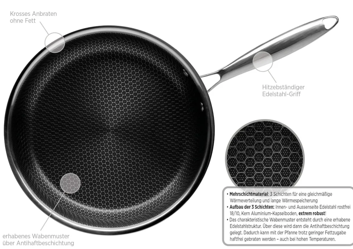 Wok, Edelstahl Hestia 1 x Pfanne