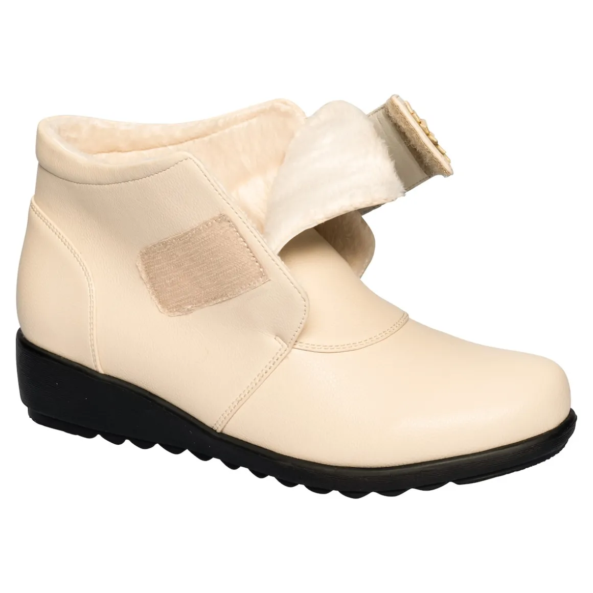 Wärme-Klettstiefelette „Beatrice“ creme
