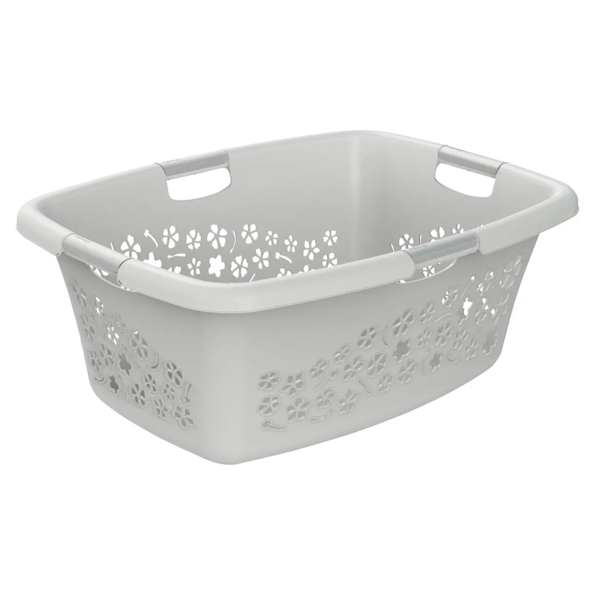 Wäschekorb Flowers grau - 50 l