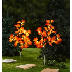 XL-Solar-Gartenstecker Blätterzweig 