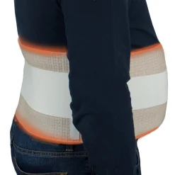 XXL Nierenwärmer mit Stützf, extra stark eins.beige, stark gerauht Weiß