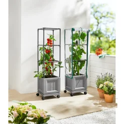XXL-Pflanzturm mit Rollen Einfach